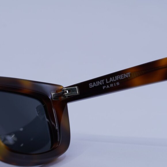 Saint Laurent SL658 002 Sunglasses Havana Cat Eye Frame, Black Lenses - Picture 10 of 12